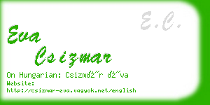 eva csizmar business card